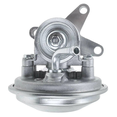 Super Tough Vacuum Pump For Ford E150 Econoline 1992 Through 1993 Complete Bolt On Kit With All Quality Hardware straightforward front view with metal body.