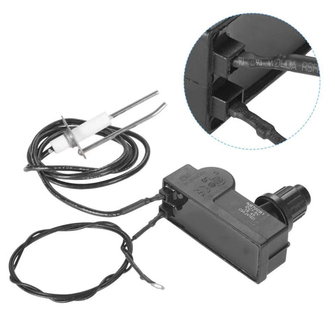 Push Button Fire Pit Ignition Kit With Two Outlets And Ground Wire For Gas Burner Systems Up To 150000 BTUs