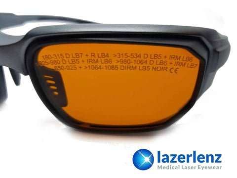 High Grade Laser Safety Eyewear For Tattoo Removal, Vein Removal, And Pigmented Lesion Treatments With 190 To 534 Nm And 850 To 1064 Nm Filters close-up