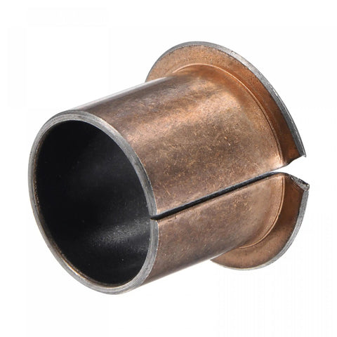 Rock Solid Flanged Sleeve Bearings With 22 Mm Bore And 25 Mm Od Oilless Bushings For Heavy Machinery showcasing a bronze sleeve detail.