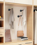 Heavy Duty Cast Iron Wall Mounted Clothes Rack Set Industrial Pipe Garment Racks Wardrobe Organization in closet with accessories