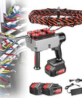 Badass Hustle Ready Cordless Wire Puller Threads Pipe Slick Through Walls With Right Angle Elbow Routing And Heavy Duty Brushless Motor, with battery and charger.