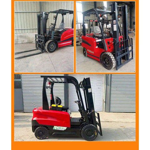 Electric Warehouse Forklift For Heavy Duty Cargo Handling And Pallet Transport Workhorse Industrial Lift Truck For Logistics And Storage Facilities Material Moving Equipment For Efficient Warehouse Operations red electric forklift with black mast in warehouse