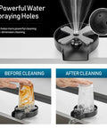 High Edge Glass Rinser For Kitchen Sink And Bar, Cup Washer And Glass Cleaner With Anti Splash Design in use, showing 8 spray holes.