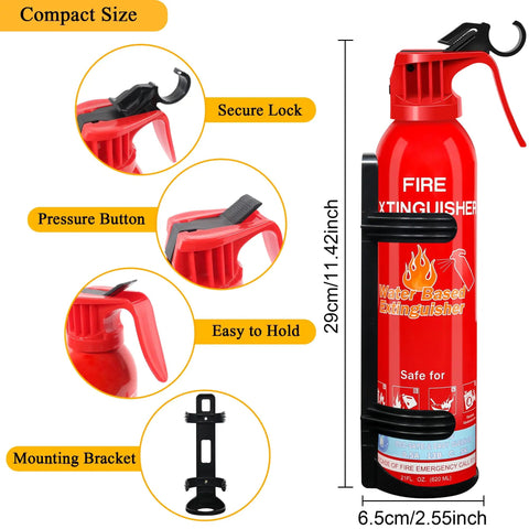 Four Pack Upgraded Eight In One Portable Water Based Fire Extinguishers With Mount For Home Car Boat Marine Kitchen And Emergency Prep Effective On Class A B C K Fires