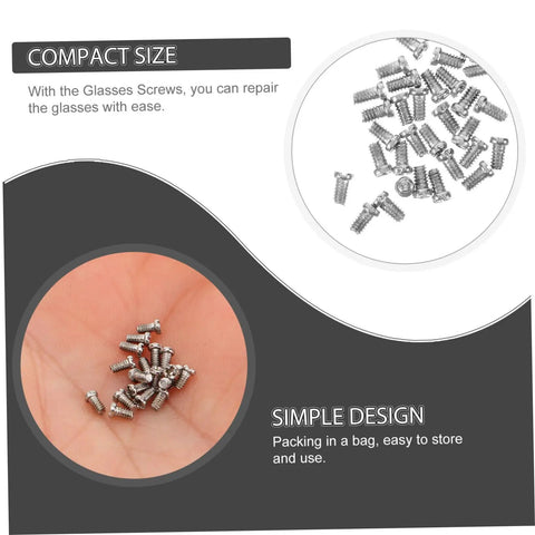 Eyeglasses Repair Screws Kit Portable Replacement Screws For Sunglasses And Eyeglasses Quick Fix On The Go Compact And Easy To Store Durable Metal Set For Fast Reliable Repairs in a hand, showing compact size and simplicity.