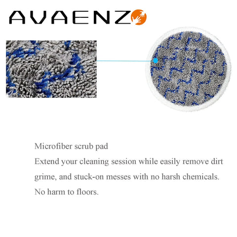 Close-up of microfiber scrub pad detail from Upgraded 4 Pack S7000 Replacement Steam Mop Pads For Shark S7000AMZ S7001 S7001TGT S7201 S7000C