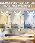 Easy Peasy 19 Inch Screw In Ceiling Fan Light Kit With Remote Control Dimmable Led Bulb And Sleek Five Blade Design color temperature options in bedroom