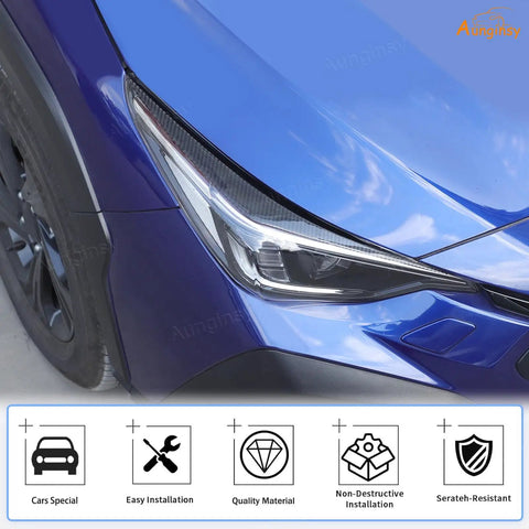 Subaru Crosstrek Front Headlight Eyebrow Trim Strips Eyelids Eye Lid Decorative Sticker Upper Panel For 2024 2025