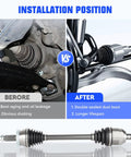 Hyundai Sonata 2.4L 2015 To 2019 And Kia Optima 2.4L 2016 To 2020 Front Left CV Axle Shaft Assembly Replacement Ready To Roll L4 Gas Driver Side CV Joint Shaft 66-3829 One Pack installed front axle with dust boot