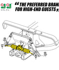 Illustration of Club Car Precedent Golf Cart Steering Gear Box Assembly 2004 Up Rack and Pinion Replacement for Gas and Electric Models