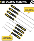 8 Piece Pick And Hook Tool Set For Auto Mechanics Built For Tough Jobs Precision Automotive Picks CRV Steel Non Slip Grip