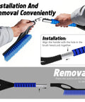 Two In One Snow Brush And Ice Scraper For Cars, 27 Inch Detachable Handle With Ergonomic Foam Grip, installation steps.