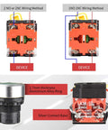 22mm 2 Position Maintained Selector Switch 10A 440V Pack Of 2 Plastic Body Aluminum Head With 4 Terminals for control panels