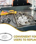 Premium Nichrome Heating Element For Heat Sealing Machines Silver Replacement Strip on a workbench with tools.