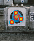 3 Inch Archery Target Stickers Self Adhesive Paper Targets on outdoor range board for practice