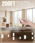 Demonstration of Wireless Light Switch Kit With Receiver For No In-Wall Wiring, 200-Foot Remote Range RF Control in a living room.