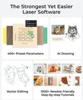 Laser software features for Beast 20W Laser Engraver And Cutter With Air Assist And Honeycomb Bed for easy engraving tutorials.