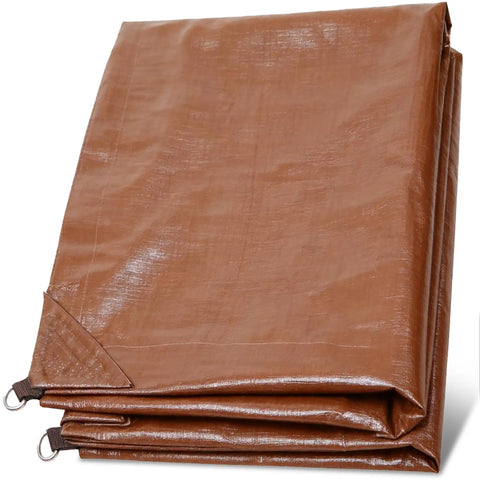 Folded Industrial-Grade Waterproof Tarp 30x40 Ft Heavy-Duty Polyethylene Cover with D-Rings Reinforced Corners 16 Mil Thick