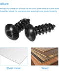 Hex Socket Self Tapping Screws M4 X 12mm Carbon Steel Wood Screws 200 Pieces Self Drilling Fasteners For Wood And Metal Sheets Durable Rust Resistant DIY Hardware illustration