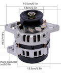 2000W Brushless Permanent Magnet Generator With Single Wheel for Agriculture showing dimensions, 24V, 4500 RPM, low noise.