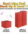 Red Microfiber Towels Bulk Pack 100 Reusable Cleaning Cloths For Cars Home And Kitchen Ultra Absorbent Lint Free And Scratch Free