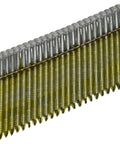 Framing Nails Wire Weld Galvanized Ring Shank 28 Degree 2-3/8 x.120 inch Heavy Duty Pro Grade 2000 Pack angled view