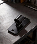 Heavy Duty 58 Mm Gate Hinges Pack Of 2 Pre Drilled Mounting Holes Rust Resistant Galvanized Iron close-up on workbench