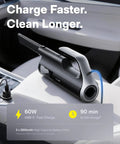 No Sweat Cordless Handheld Car Vacuum Cleaner Packing Serious 23000 Pa Suction For Fast Auto Interior Detailing And Sneaky Dirt Pickup Really Solid Everyday Gadget on car seat with USB-C charging.
