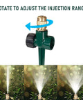 Two Pack Metal Lawn Sprinklers With Adjustable Brass Nozzles And Spike Bases Deliver 360 Degree Coverage For Big Yards Patios And Gardens Durable Brass Construction For Outdoor Use Rust Resistant Easy Setup Auto Irrigation