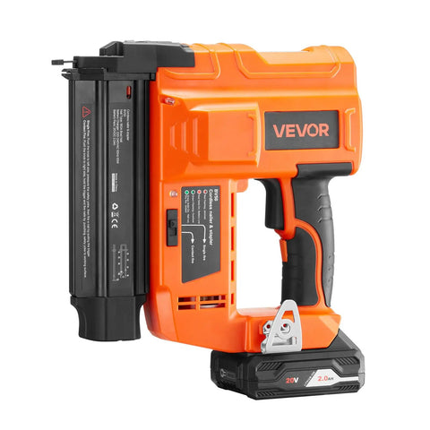Smooth Shootin Cordless Brad Nailer 18 Gauge 20V Battery Powered Nail Gun With 2 0 Ah Li Ion Battery And Charger For No Fuss Setup Includes 500 Brad Nails Adjustable Depth For Woodworking Home Diy Crafts