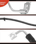 Front Brake Hydraulic Hose Set For Jeep Wrangler 2008 2009 2010 Front Left And Right Hoses Heavy Duty Direct Fit For JK Series Extra Length For Lifted Suspension Pack Of 2 product details showing components