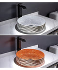 Built Like A Tank Bathroom Vessel Sink Countertop Basin Electroplated Diecast Crystal Glass Above Counter Washbasin silver and copper finishes