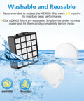 Replacement Filter Set for POWERDETECT Upright Vacuums AZ4002 AZ4000 AZ4000C AZ4002W showing washable HEPA, foam filters
