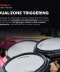10 Inch Dual Zone V Pad With Tension Adjust Mesh Head For Custom Feel And Quiet Play Rugged Hoop With Rubber Rim
