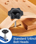 Twenty Piece T Track Knob Kit For Woodworking Jigs And Fixtures Includes Star Knobs T Bolts And Steel Washers Pro Grade Durable PP Coated Nut
