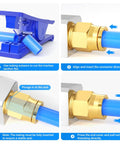 Installation steps for Two Pack Half Inch Tube Outer Diameter To Three-Eighths Inch NPT Push To Connect Air Brake Fittings.