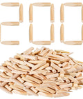 200 Pack Solid Wood Pocket Hole Plugs For Woodworking Jig Pine Plugs For Three Eighths Inch Holes displayed in "200" formation