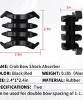 Go To Archery Bow Limb Stabilizer Pair For Compound Bow And Crossbow, vibration dampener, rubber, black/red, side view