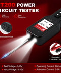 Circuit Probe Kit Pro Grade With 1.8 Inch Color TFT Display For 0 To 80V Automotive Electrical Systems Quick Short Finder Breaker Detector Component Activated Tests And Multimeter Mode With Four Diagnostic Functions DC Voltage AC Voltage Resistance Diode, shown with probe and clips