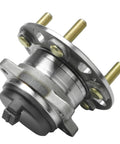 Beefy Two Piece Rear Wheel Bearing Hub Assembly Kit With ABS For Hyundai Sonata 2015 To 2019, Tucson 2016 To 2021, five lug view.