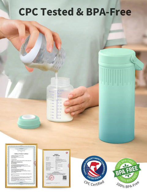 22 Oz Double Wall Insulated Stainless Steel Breast Milk Cooler Bottle For Nurses Keep It Chill straight up fresher formula being filled.