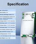 Active Balancing BMS for Lithium Battery Packs 4S-8S with 0.4A Transfer detailed specifications including dimensions and features.