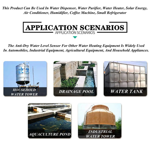 Application scenarios for stainless steel double ball float switch in various water control settings like pools, tanks, and aquaculture.