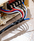 Heat Shrink Tubing Kit With Adhesive Lined 2 To 1 Ratio 150 Pcs Eight Sizes From 2mm To 13mm applied on wiring for repair