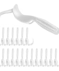 Curly Tail Worm Lures Soft Realistic Wavy Tail Bait Swimbaits For Saltwater And Freshwater Fishing Killer For Bass Trout Crappie And More 6 Inch White 20 Pack