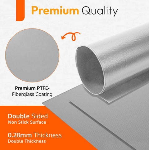 75 Inch By 17 Inch Teflon Nonstick Liner Roll For Ovens Grills And Stovetops, double-sided nonstick surface, premium PTFE coating