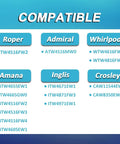 Washer Water Inlet Valve Replacement For Whirlpool Amana Crosley Maytag W11101906 W11210463 compatible models list image