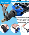 Solid 13 Inch Rivnut Tool Kit With 130pcs Assorted Rivet Nuts And Metric Sae Mandrels For Heavy Duty Auto Body Work And Sheet Metal Jobs In Rugged Case close-up of mandrel change step