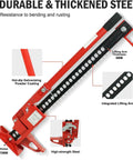 Beefy 60 Inch Farm Jack With 6000 Lb Capacity Ratcheting Off Road Lift, showcasing durable thickened steel and integrated arm.